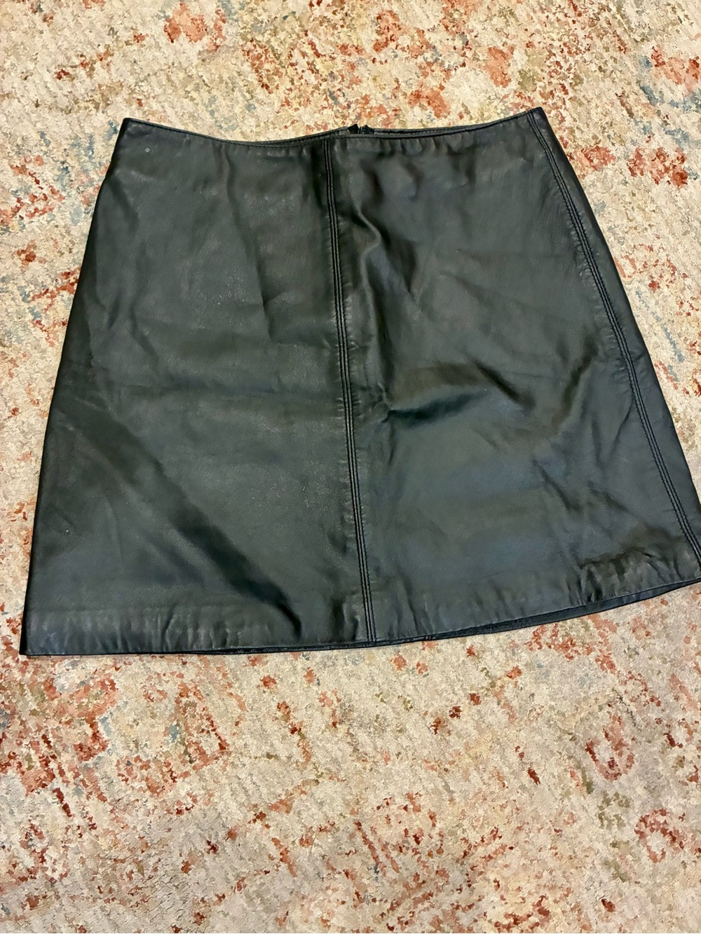 Vintage Rampage Black Genuine Leather Mini Skirt